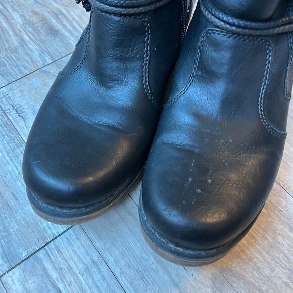 Rieker Boots Womens 41 Ankle Bootie Black Casual Comfort Round Toe Block Heels - Picture 6 of 12